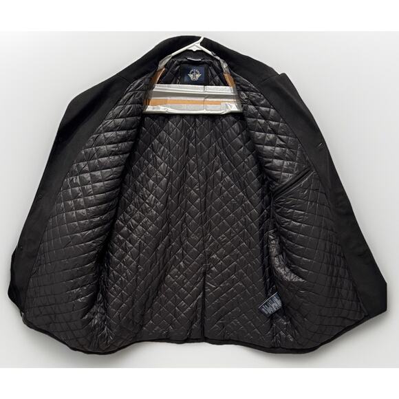 Dockers Black Wool Blend Pea Coat with Scarf Mens 3XLT NWT - Picture 5 of 7